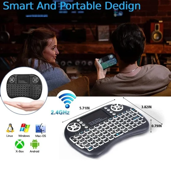 Wireless Mini Keyboard with Touchpad - Picture 4 of 5